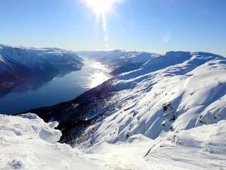 Mot Sørfjorden fra Ingebjørgfjell