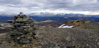 Utsyn fra Brennknatten. Rondane i bakgrunnen