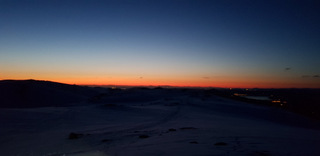 Solnedgang med fint fargespill