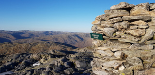 Utsikt nordover fra Storfjellet (1259 moh)