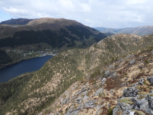 Fra Flåfjellet ned mot Grimevatnet